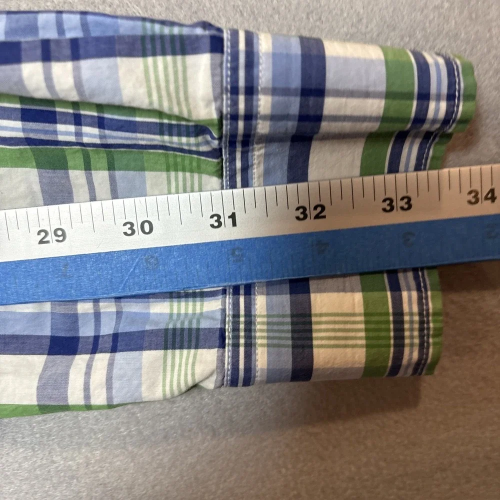 Banana‎ Republic Mens Shirt Soft Wash Standard Fit Button Up Plaid Cotton Medium